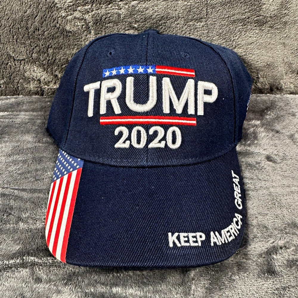 Trump 2020 Keep America Great USA Flag Navy Adjustable Cotton Baseball Cap
